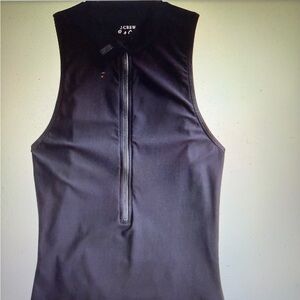 J. Crew Black Zip Rash Guard Sleeveless